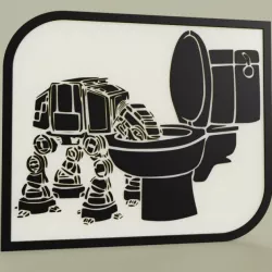 StarWars - ATAT drinks in the toilet bowl