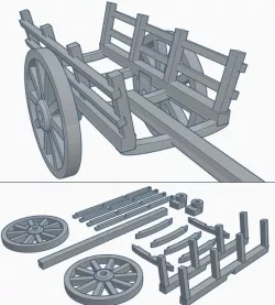 vintage wooden cart design