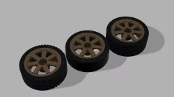1/10 scale vehicle tires for flexible filament