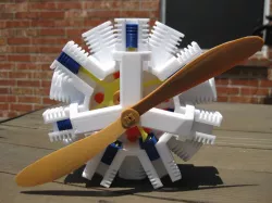 14 Piston Radial Piston Engine Model