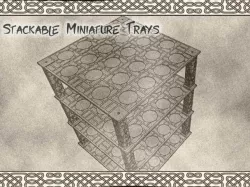 32mm Stackable Miniature Trays (fits 17 minis) for Dungeons & Dragons or Warhammer 40k