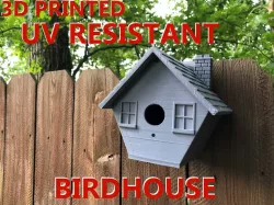 3D Printed Birdhouse + Fence Hook
