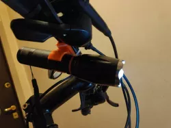 Bike flashlight holder