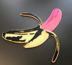 Cursed Banana - Pop Art / Andy Warhol inspired keychain object