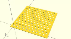 Customizable Hex Pattern Hole Grid