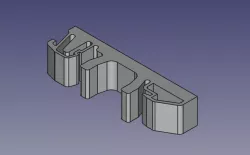 DIN rail clip basic module for own modification
