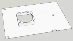 Ender 3 stock control box top lid with 4020 fan mount
