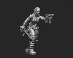 female human Street samurai  from shadowrun rpg