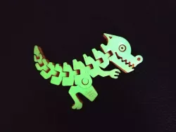 Flexi rexi dino glow in the dark multicoloured!!