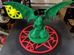 Gate seal base for Cthulhu tabletop miniature.