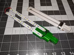 LED Desk Lamp Conversion from 13 Watt Fluorescent Bulb