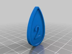 Life Counter Token Teardrop
