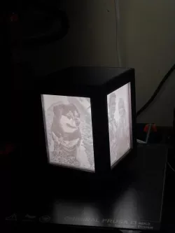 Lithopane box for 100x75mm vertical lithopanes