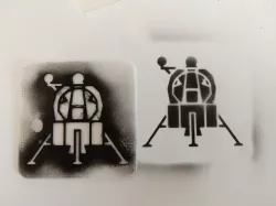 Lunar module - Moon lander - stencil (temporary tattoo)