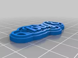 My Customized Multiline Tag or Keychain big e