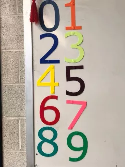 Number Magnets with embedded magnets