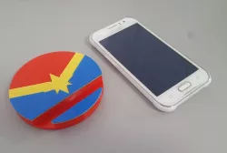 Soporte Celular con escudo de Capitana Marvel
