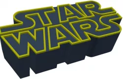 Star Wars logo. 2 piece colour