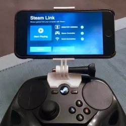 Steam Controller GoPro style compact phone mount