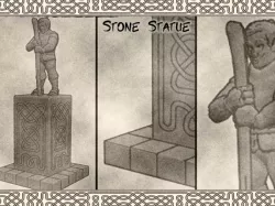 Stone Statue for Dungeons & Dragons, Warhammer Fantasy or tabletop games.