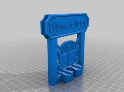 Wooden train: "West Gate" compatible to the IKEA set
