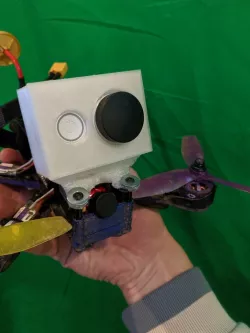 Xiaomi Yi action camera mount for Eachine Wizard (flexible / TPU)