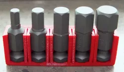 Bit block for five 7/16" bits