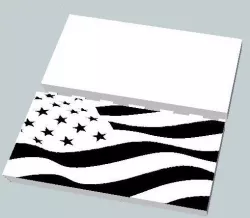 Box with the United States flag