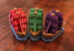 Catan Seafairers - pirate ship - no seafoam so sails can be player color