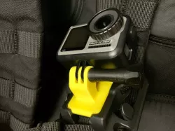 Compact action cam mount for Spider Holster SpiderLight backpack adapter