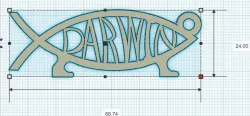 Darwin's Jesus Fish Key Chain