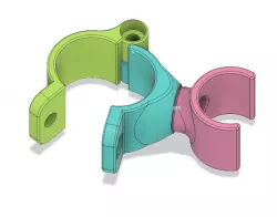 Flashlight (D24mm) holder for bike with clamp. For Convoy S2+/S3