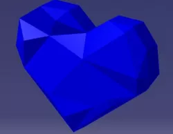 Geometric Heart (flat bottom)