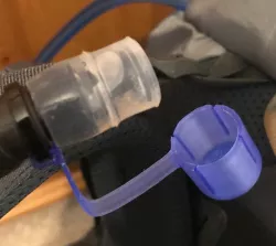 Hydration bladder bite valve dust cap / cover
