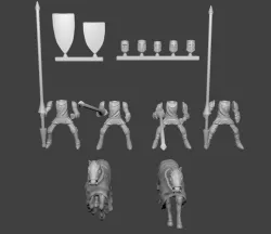 Knight Cavalry Miniatures Customizable