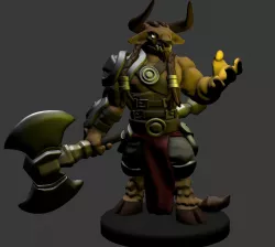 Minotaur Paladin/Fighter/Barbarian Miniature