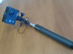 Mount action camera on selfie stick. GoPro compatible.