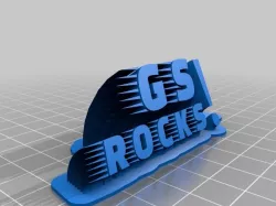 My Customized Sweeping 2-line name plate GS rocks faster