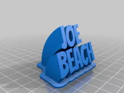 My Customized Sweeping 2-line name plate (joe beach