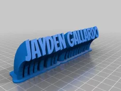 My Customized Sweeping 2-line name plate (Mary. son)
