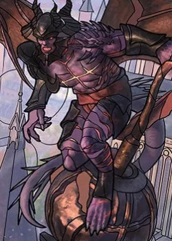 Ob Nixilis, the Hate-Twisted - stained glass - litho