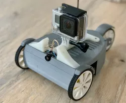 RC FPV-Trike with rear steering wheel