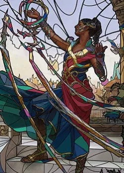 Saheeli, Sublime Artificer - stained glass - litho
