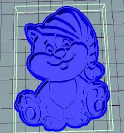 shape (cutter) for cookies. "cat in a hat"