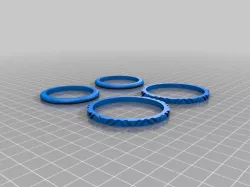 Tires for Fully 3D-printable wind-up car gift card by Bribro12