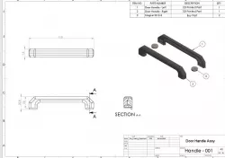 Ultimaker 2 (+) Door hinge + Handle