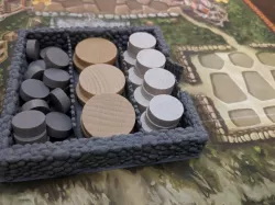 Via Appia board game rock and tile holder