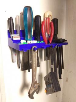 STL file organizer shelf wall mounting Station bar tool post