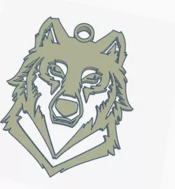 wolf keychain