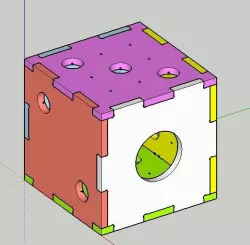 Wooden Dice Box (200mm x 200mm x 200mm)
